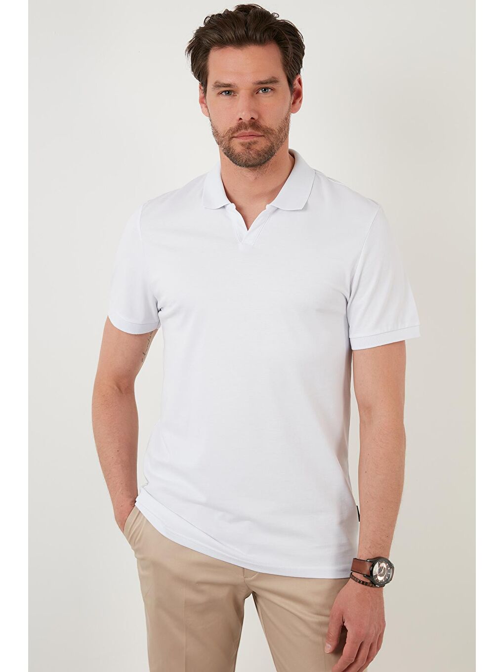 Buratti Beyaz Slim Fit Pamuklu Polo T Shirt 5902141 - 2