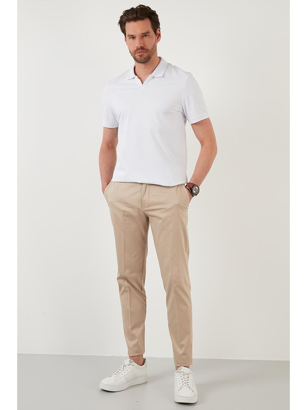 Buratti Beyaz Slim Fit Pamuklu Polo T Shirt 5902141 - 3