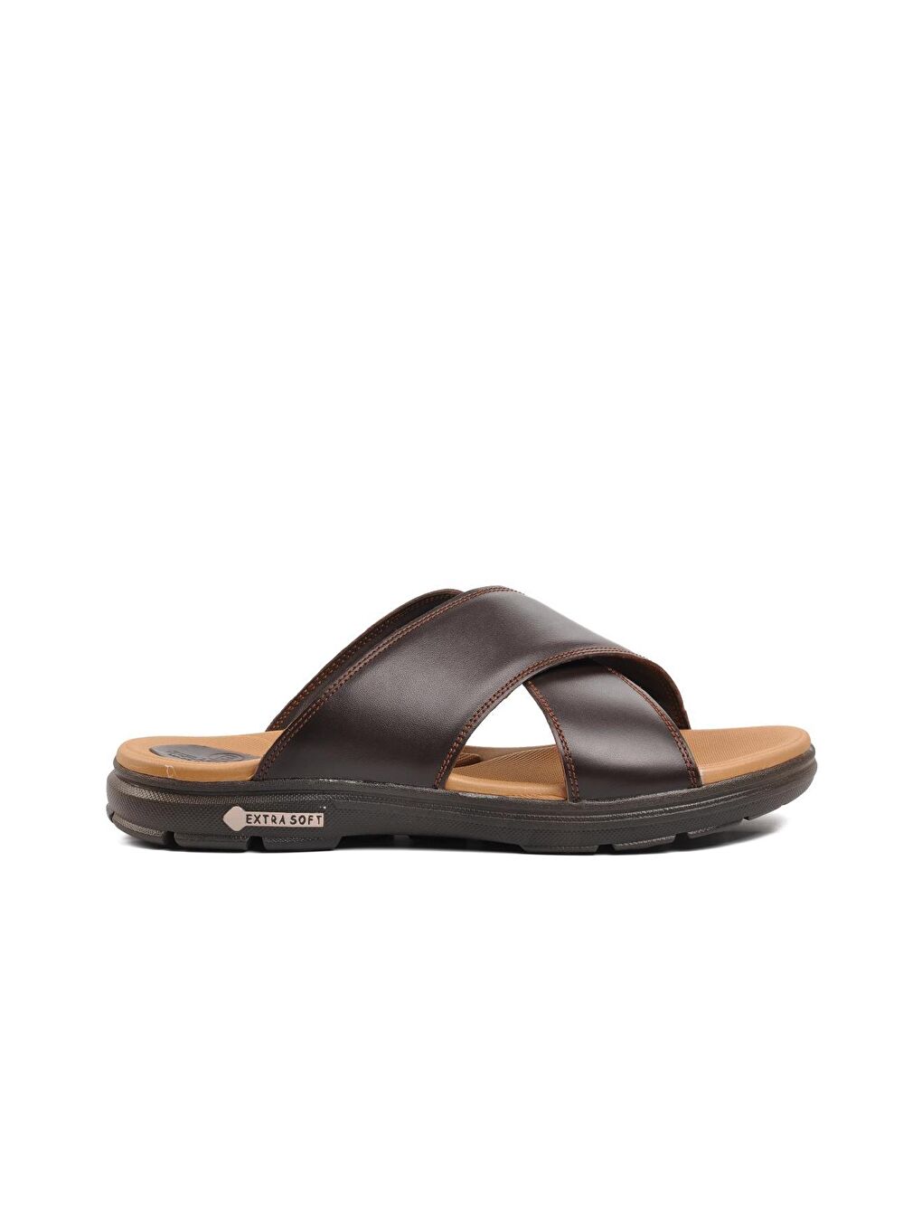 Kahverengi 201809 Kahve Hakiki Deri Erkek Terlik