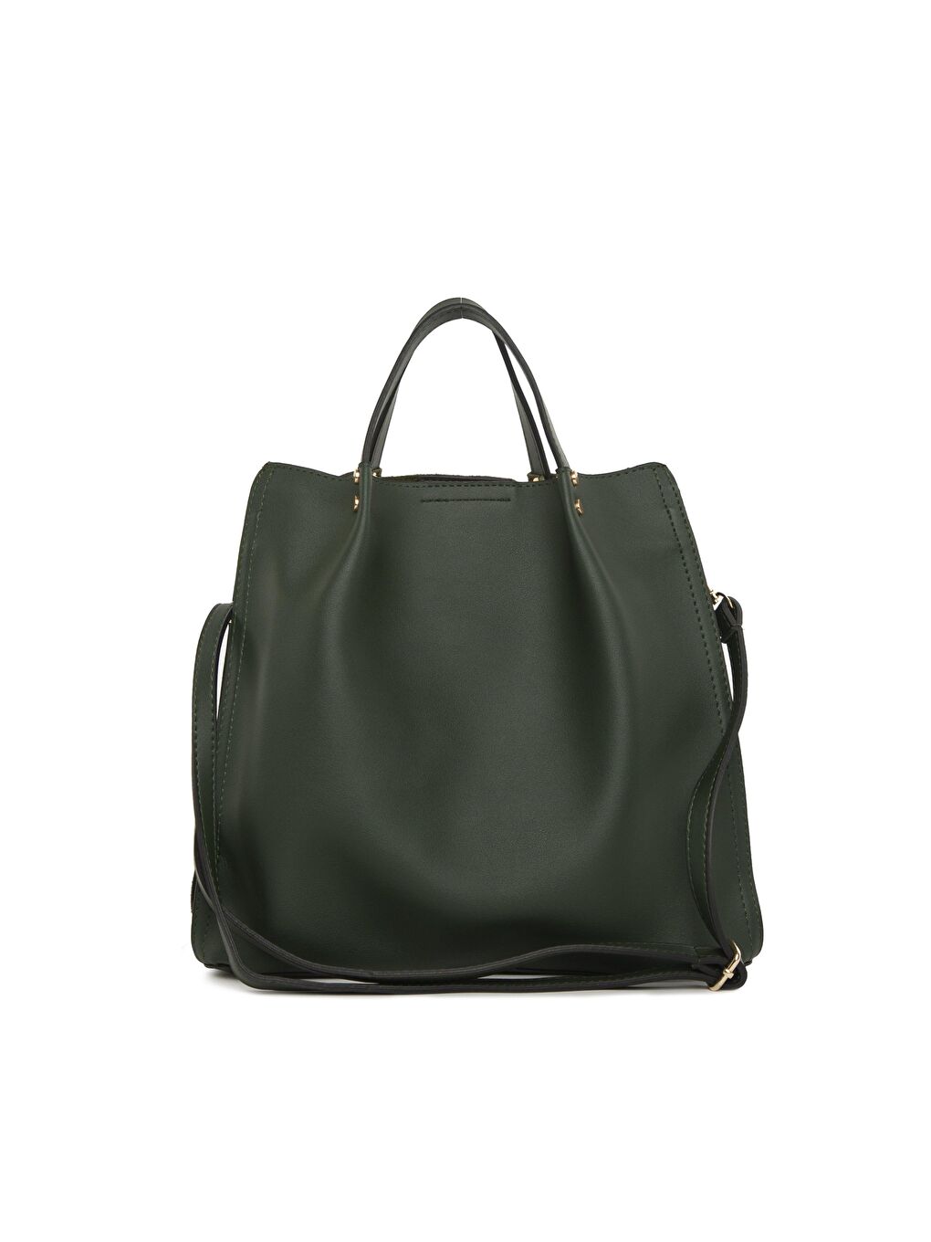 Hakiki Deri Garnili Üç Bölmeli Çanta-3