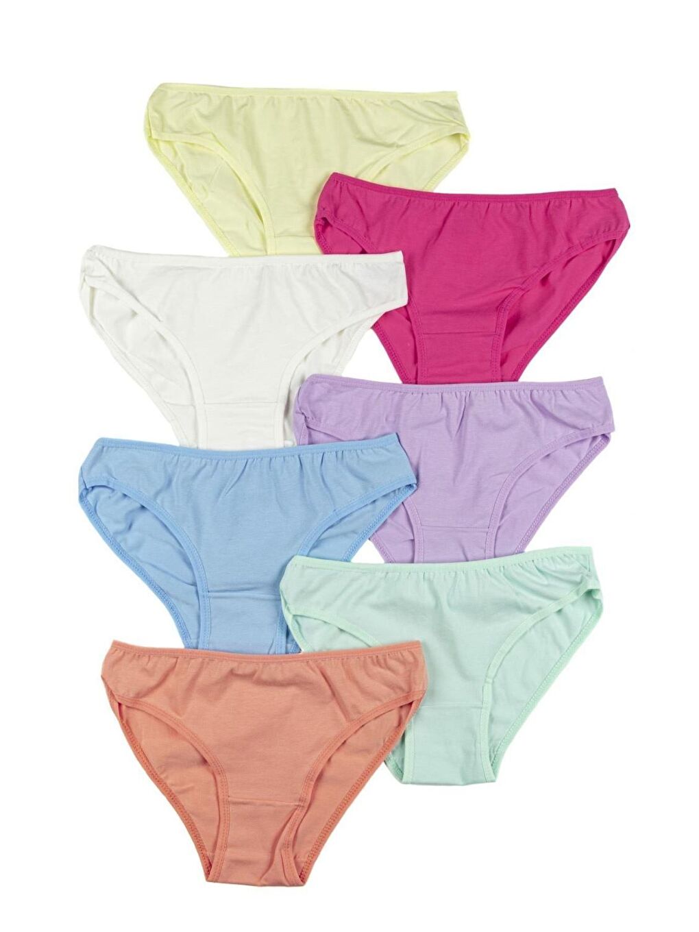 Kadın Külot 7 Li Paket Elastanlı Turuncu-1