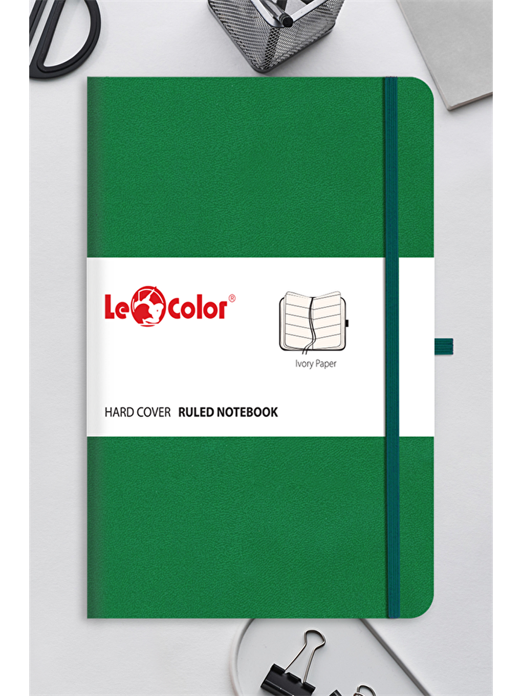 LE COLOR Yeşil Tarihsiz Klasik Defter Rec Note 13x21 Çizgili Yeşil