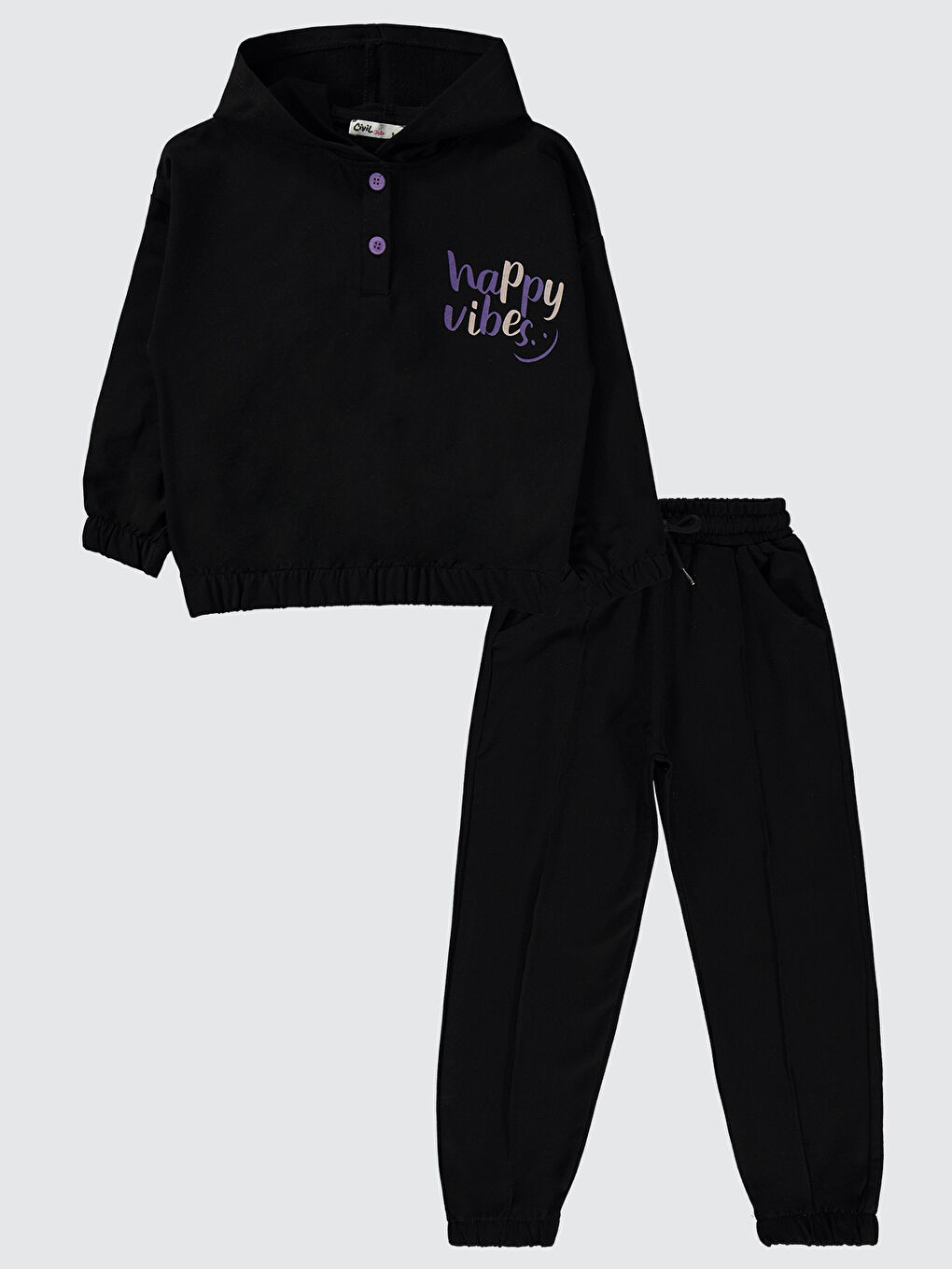 Girls Kız Çocuk Eşofman Takımı 6-9 Yaş Siyah