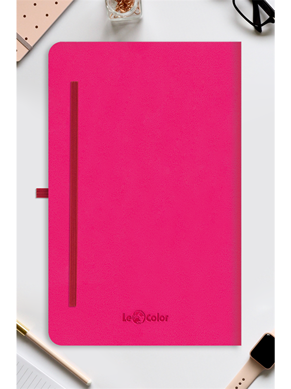 LE COLOR Tarihsiz Klasik Defter Rec Note 13x21 Çizgili Pembe - 2