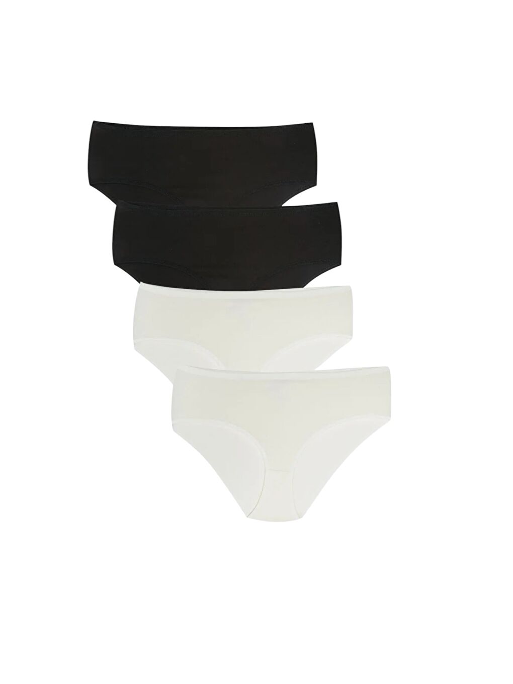 Karışık Geniş Kenar 4'lü Düz Kadın Bato Külot