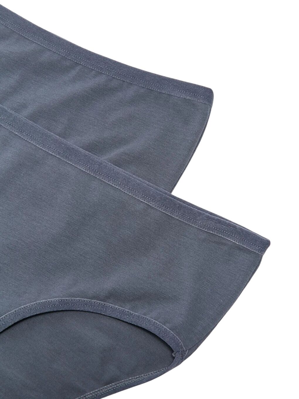 Gri Geniş Kenar Füme 4'lü Düz Kadın Bato Külot-3