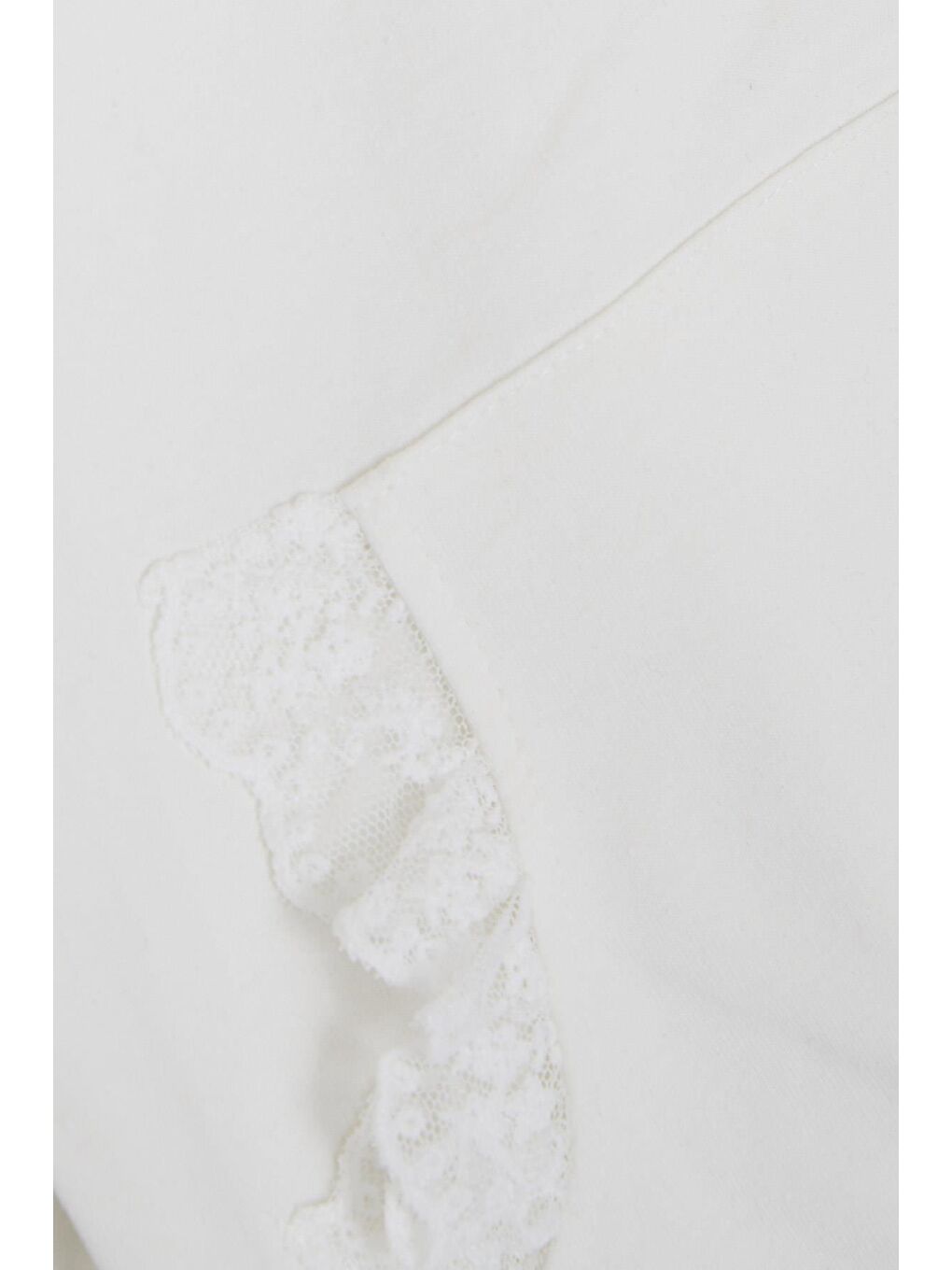 Kız Çocuk Sweatshirt Kanguru Cepli Yazı Baskılı Güpürlü Ekru (3-8 Yaş)-3