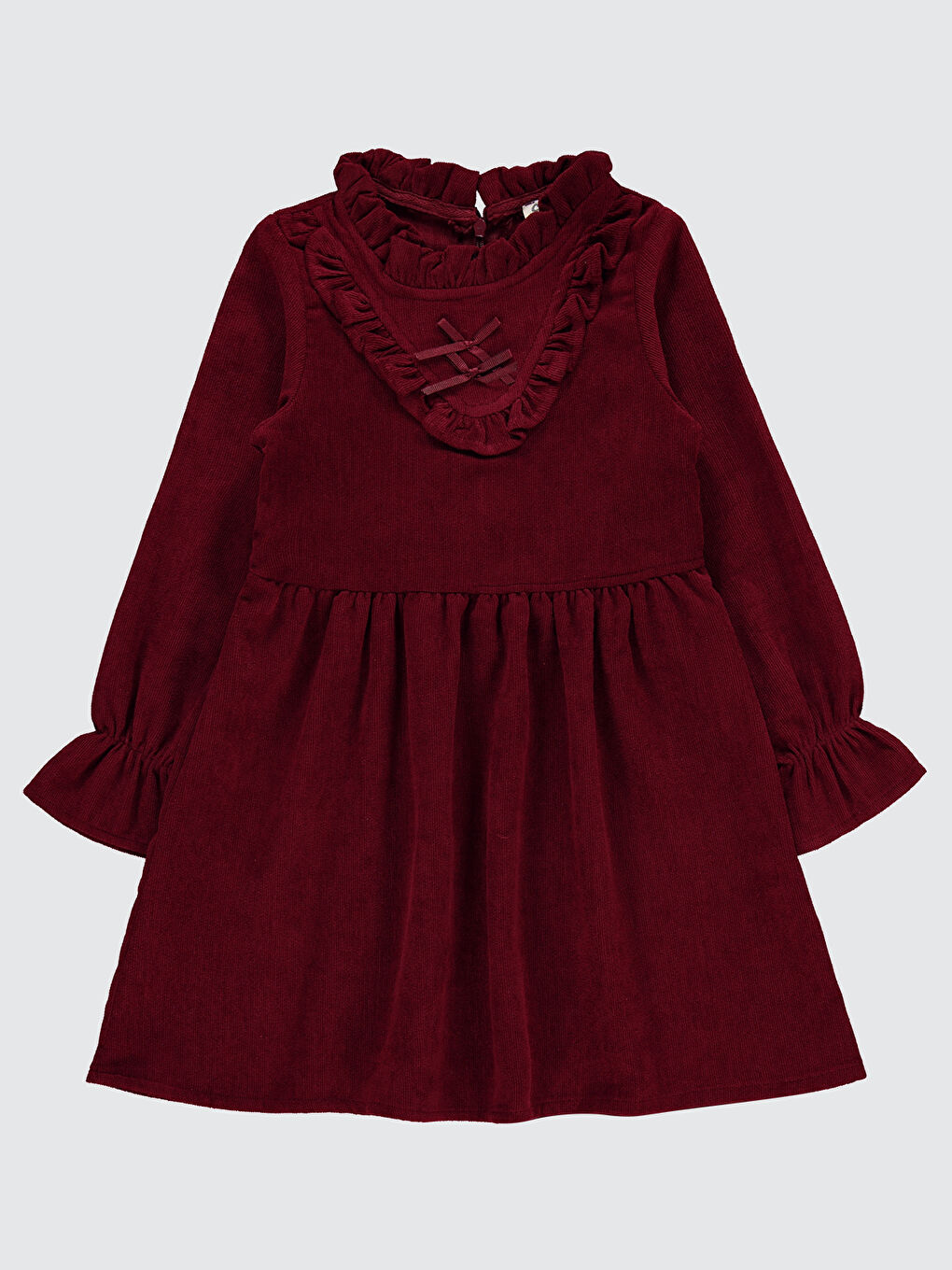 Kız Çocuk Elbise 6-9 Yaş Bordo