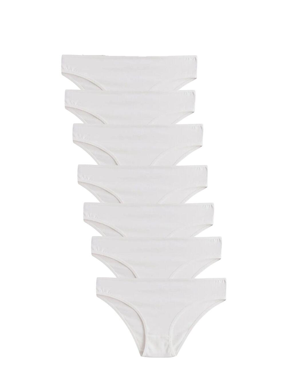 Kadın Ekru Pamuklu Elastanlı Külot 7 li Paket