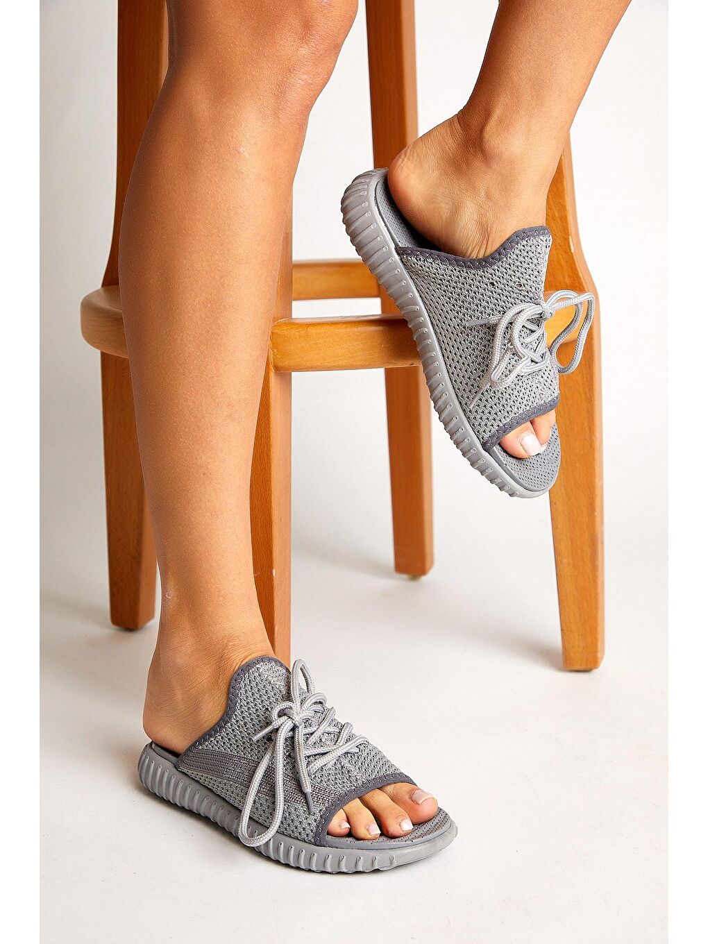 Gri Unisex Füme Triko Özel Üretim Terlik Tbtr-4