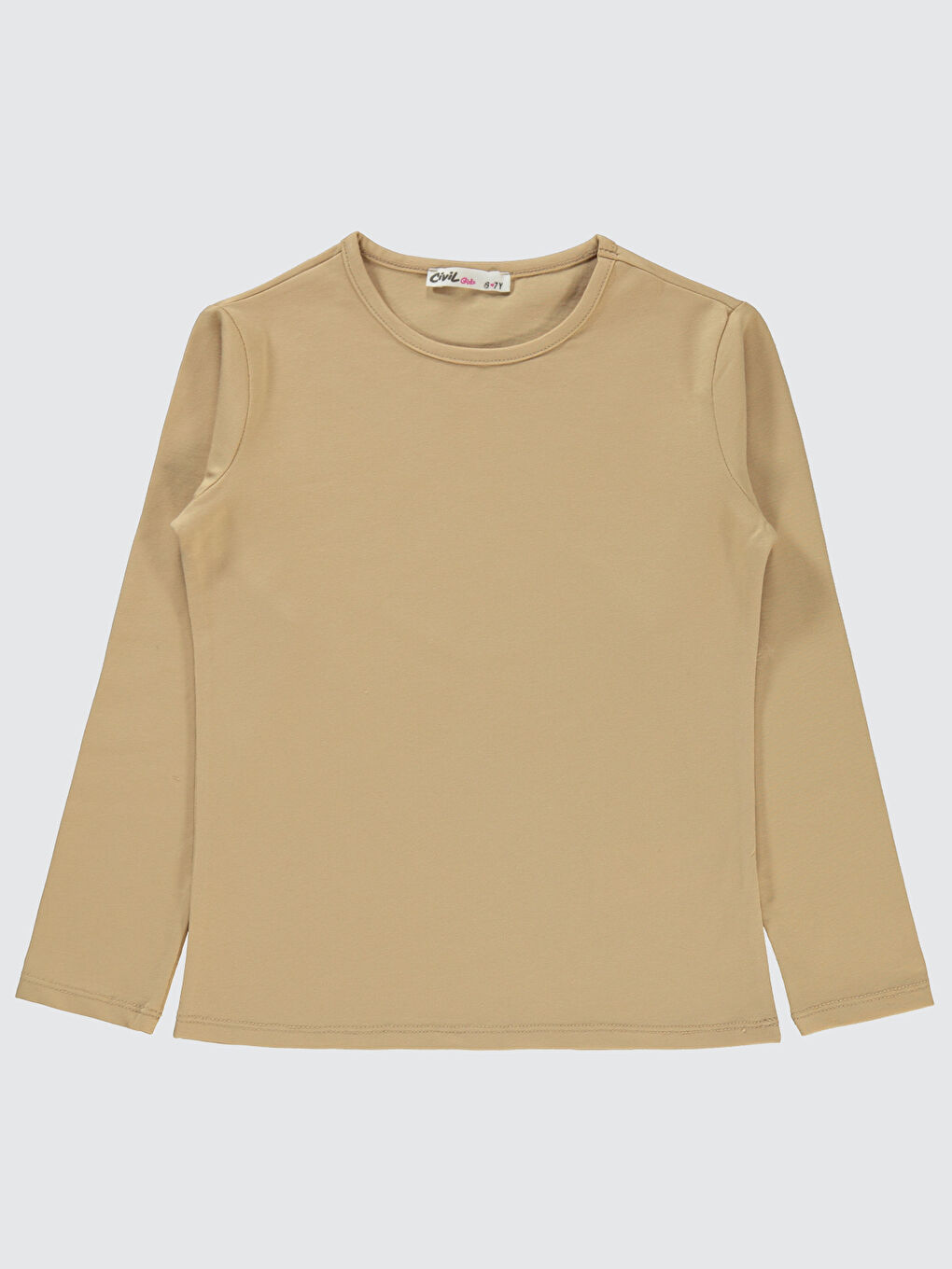 Ekru Kız Çocuk Sweatshirt 6-9 Yaş Yulaf Sütü