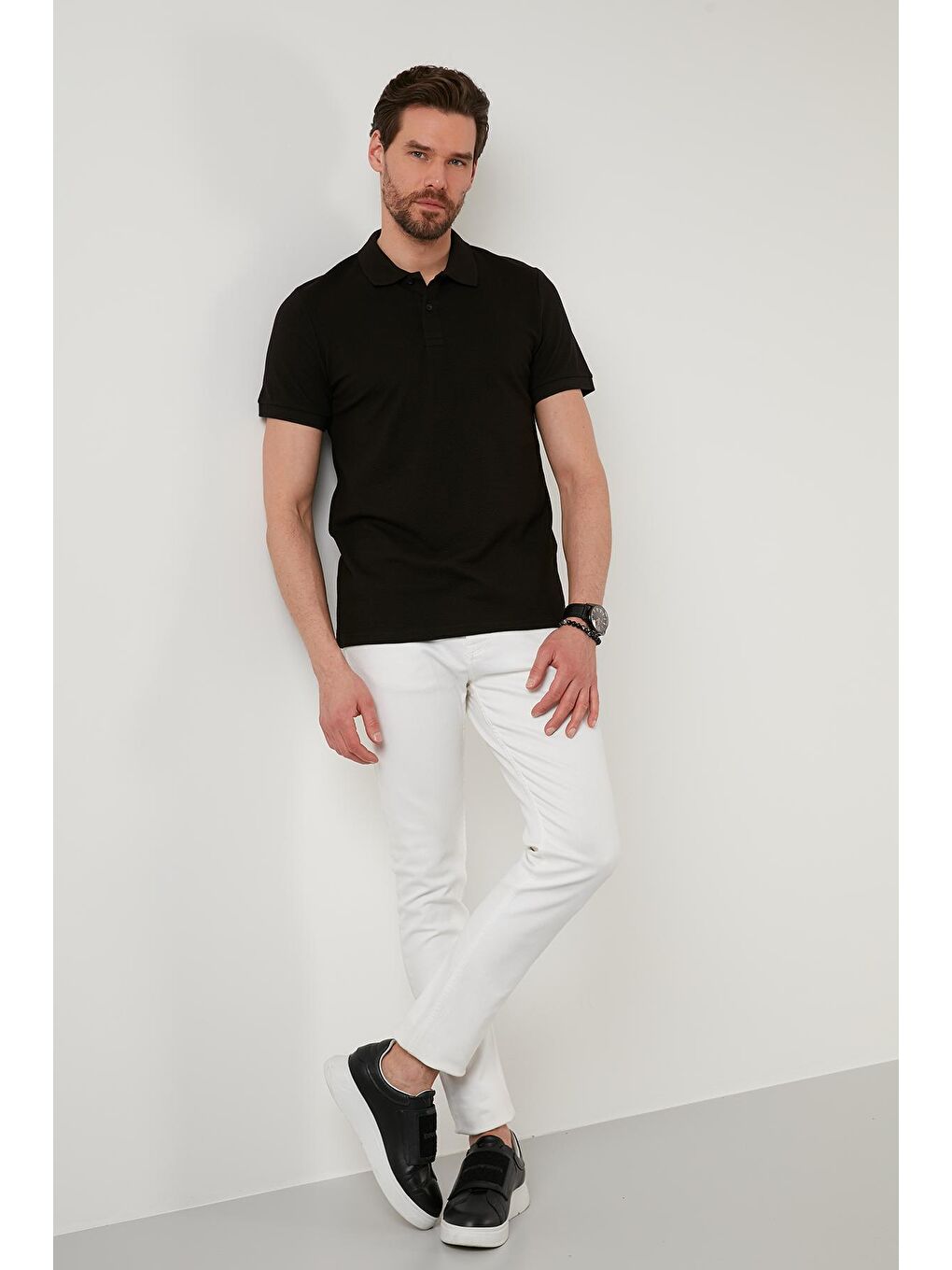 Buratti Siyah Regular Fit Pamuklu Düğmeli Polo T Shirt 5902326