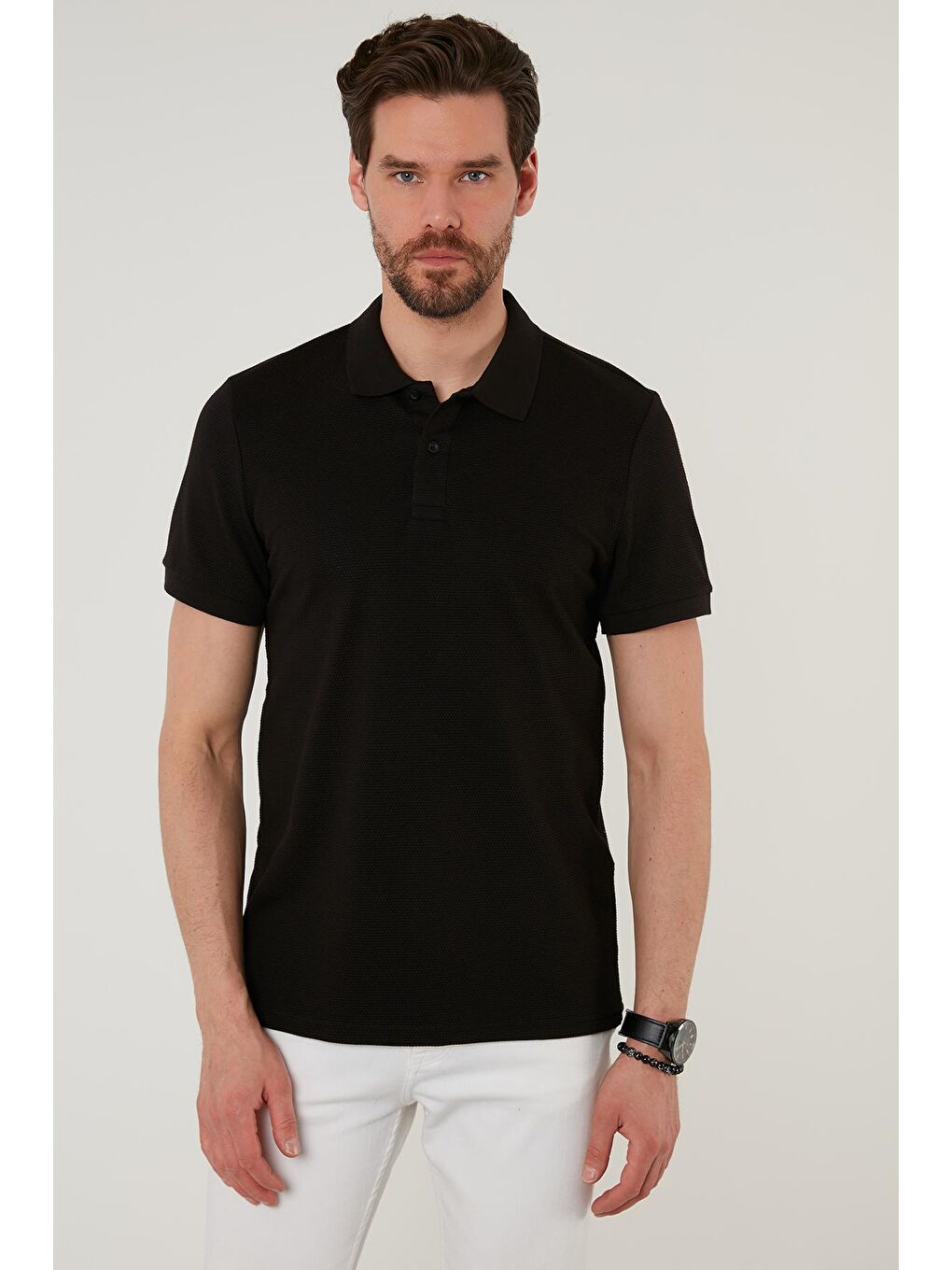 Buratti Siyah Regular Fit Pamuklu Düğmeli Polo T Shirt 5902326 - 2