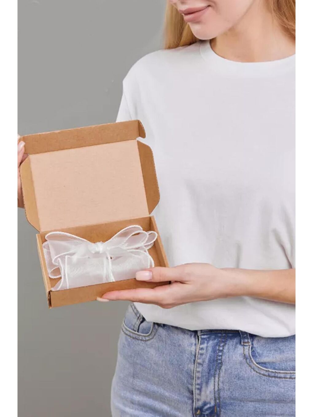 Beyaz Alice Uzun Tül Fiyonklu Toka-4