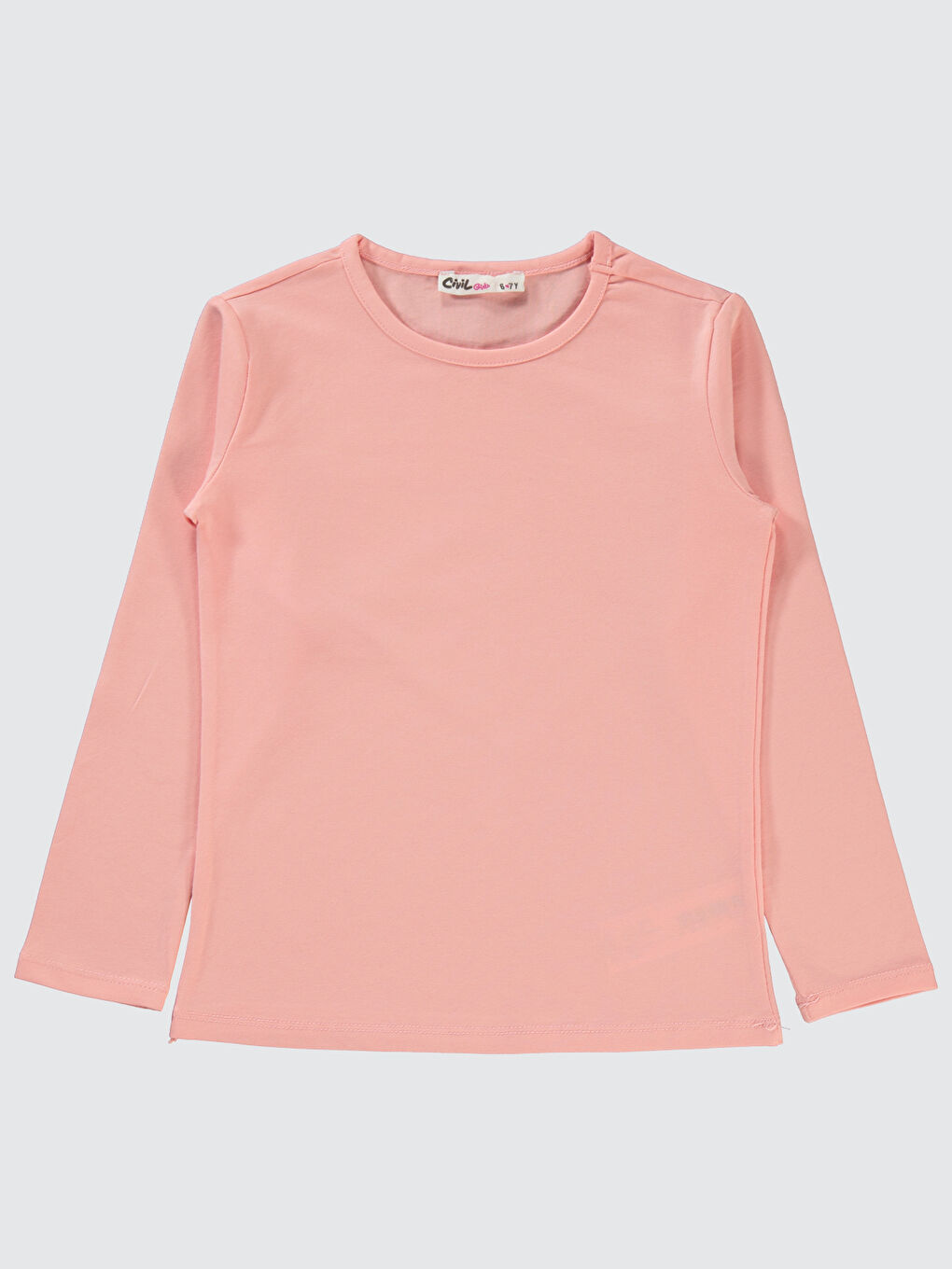 Pembe Kız Çocuk Sweatshirt 6-9 Yaş Pudra