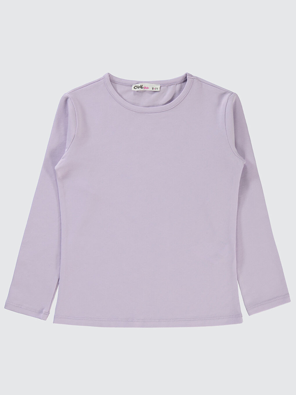 Mor Kız Çocuk Sweatshirt 6-9 Yaş Nazik Lavanta