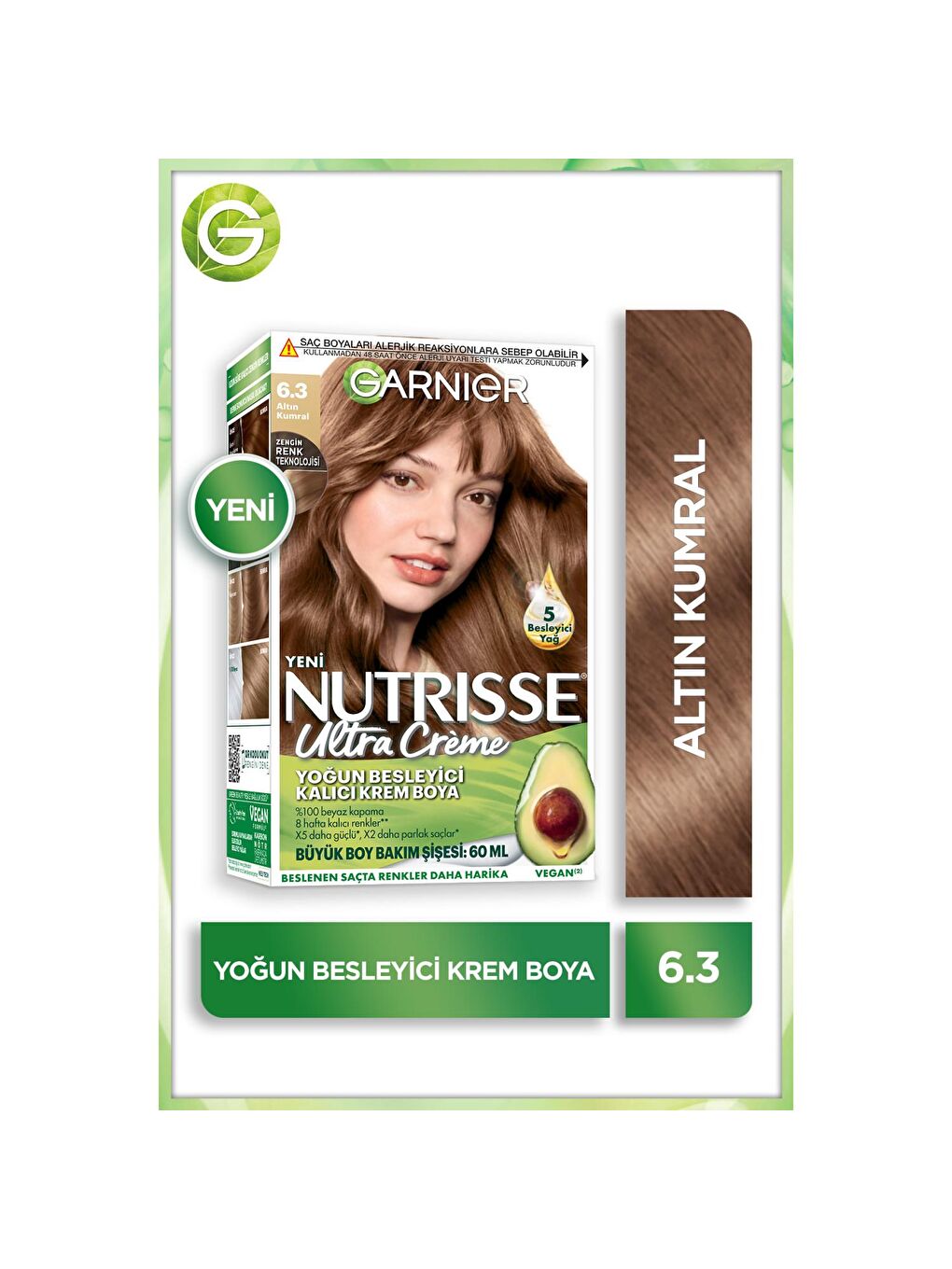 GARNIER Kahverengi Ultra Creme 6.3 Altın Kumral