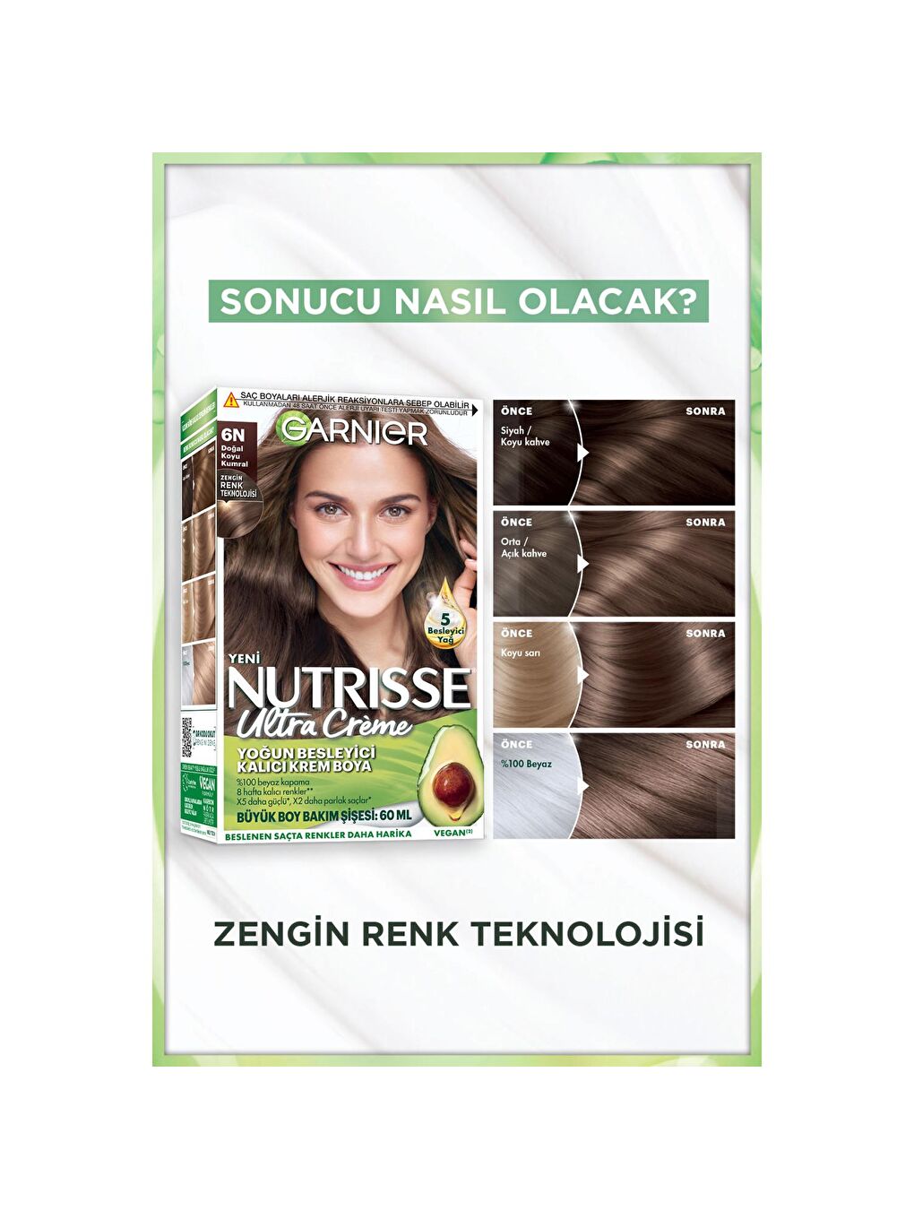 GARNIER Kahverengi Ultra Creme 6N Doğal Koyu Kumral - 2