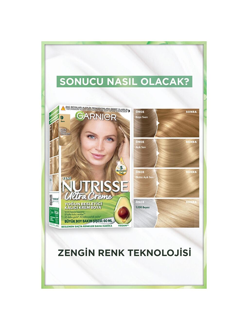 GARNIER Sarı Ultra Creme 9 Sarı - 2