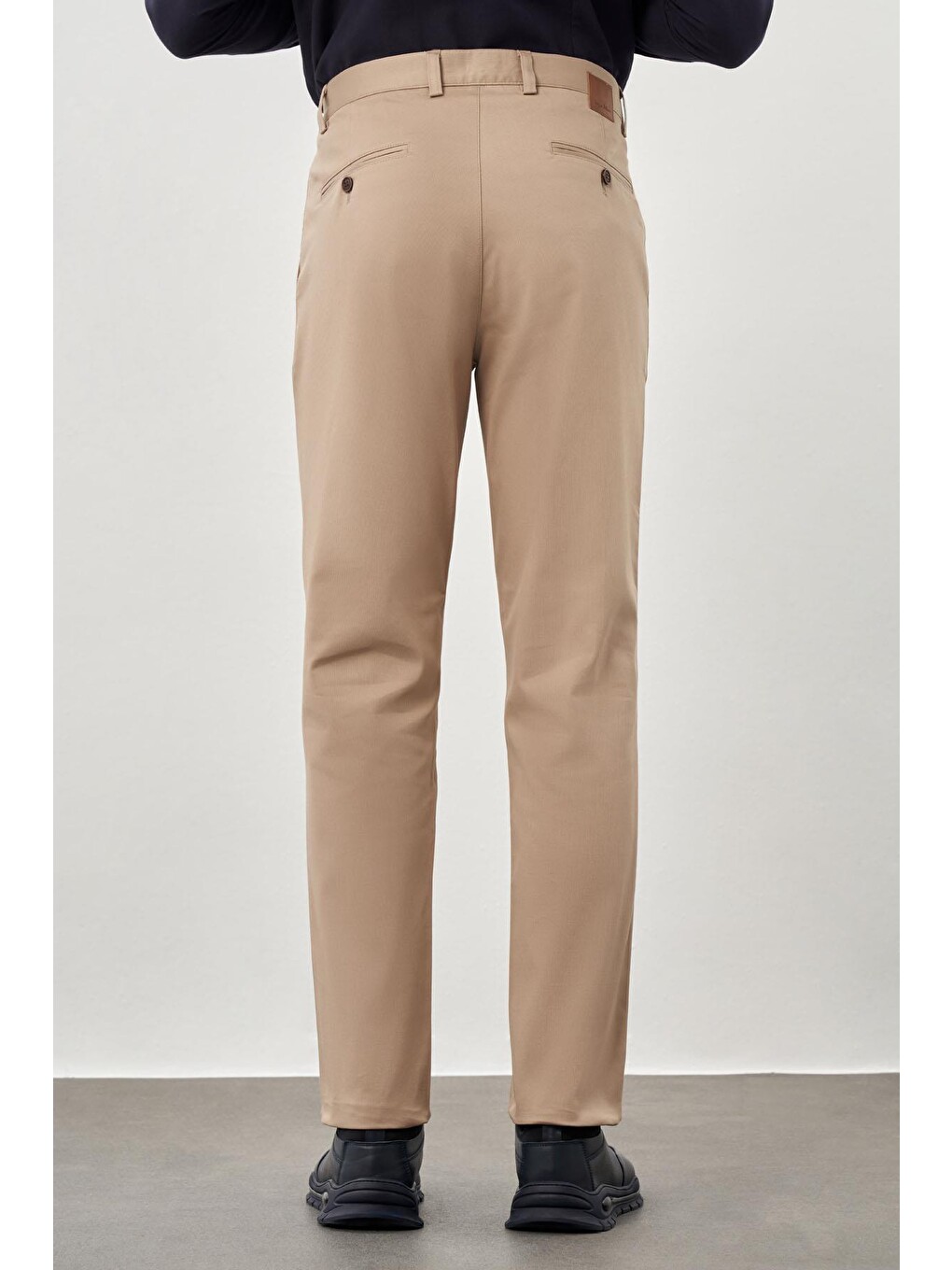 Koyu Bej Pamuklu Yandan Cepli Casual Comfort Fit Chino Pantolon 1003245169-3