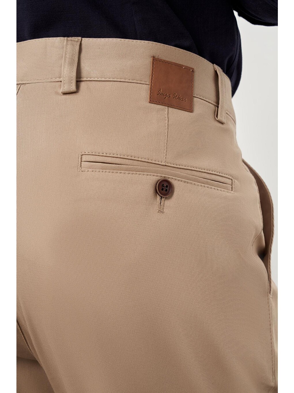 Koyu Bej Pamuklu Yandan Cepli Casual Comfort Fit Chino Pantolon 1003245169-4