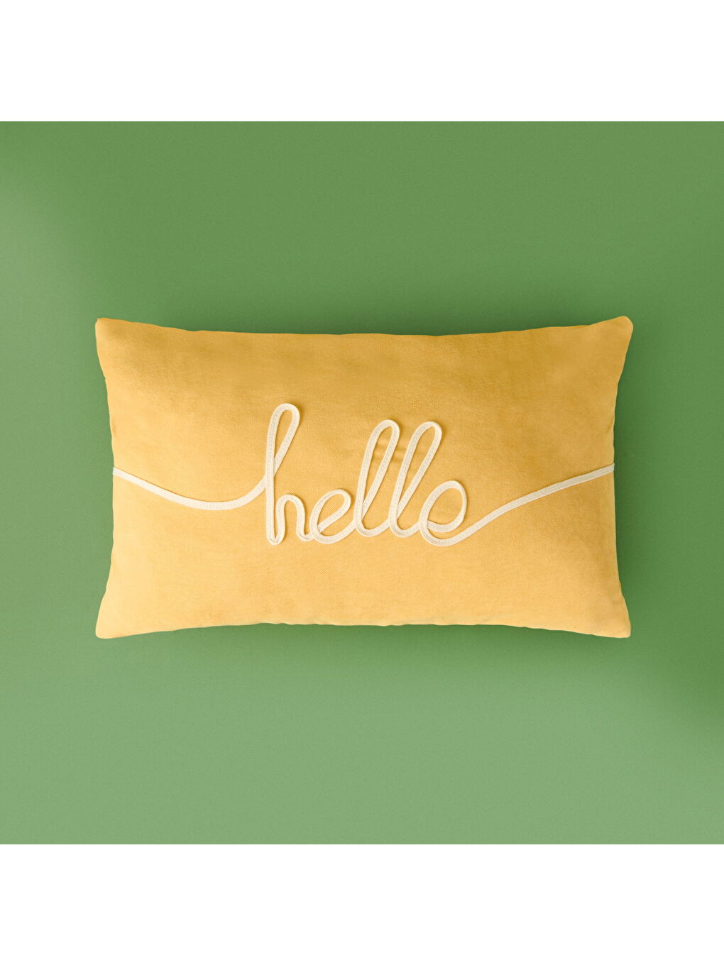 Kahverengi Soft Sun Madness Hello Kırlent - Hardal - 30x50 cm-2