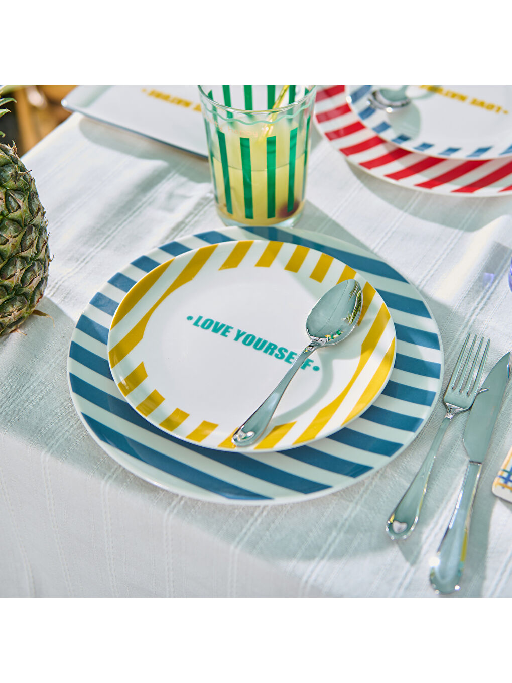 Kitchen Love Yourself Tatlı Tabağı - Sarı - 19 cm