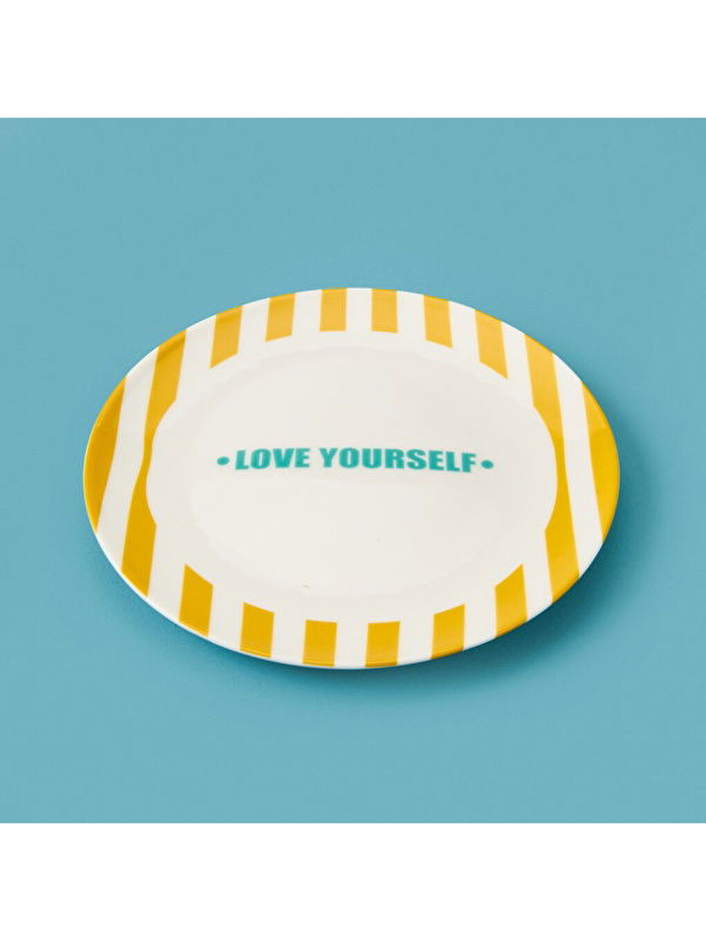 Kitchen Love Yourself Tatlı Tabağı - Sarı - 19 cm-1