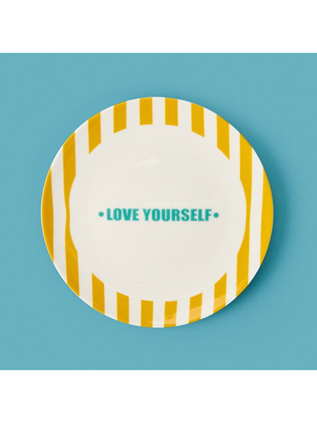 Kitchen Love Yourself Tatlı Tabağı - Sarı - 19 cm-3