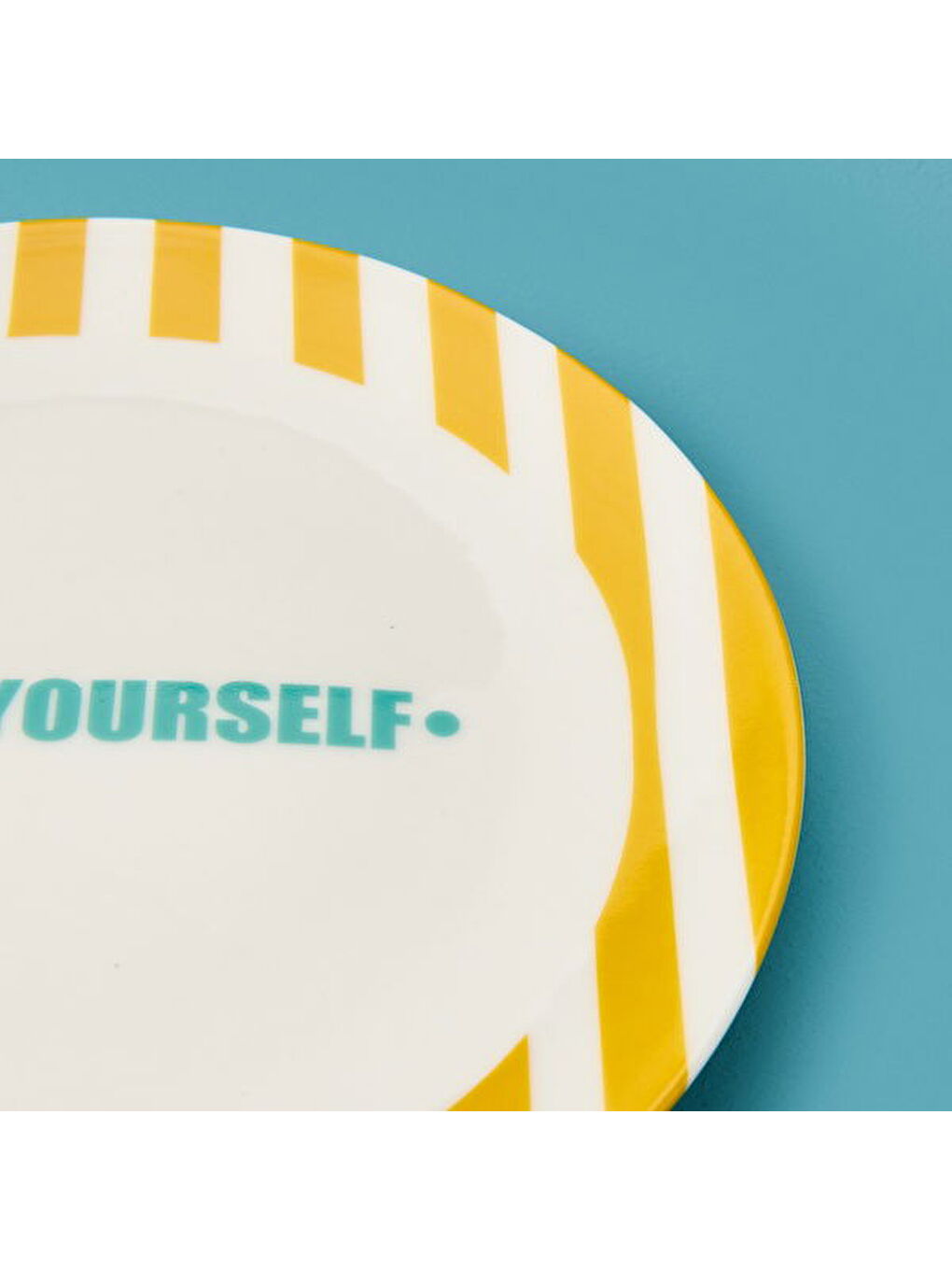 Kitchen Love Yourself Tatlı Tabağı - Sarı - 19 cm-4