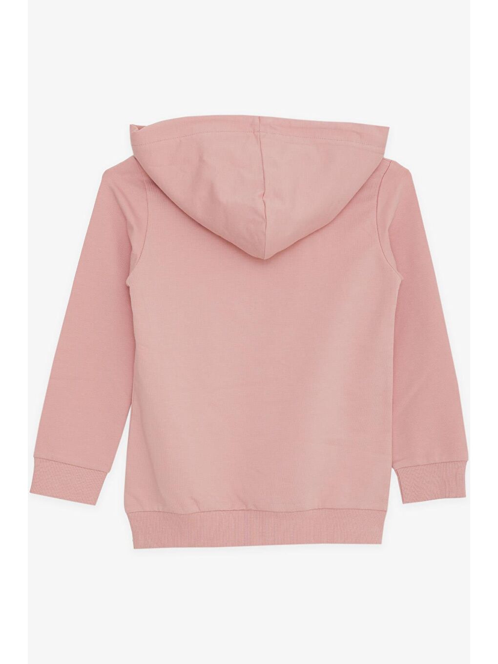 Pembe Kız Çocuk Sweatshirt Pullu Simli Gülenyüz Baskılı Gülkurusu (4 Yaş)-1