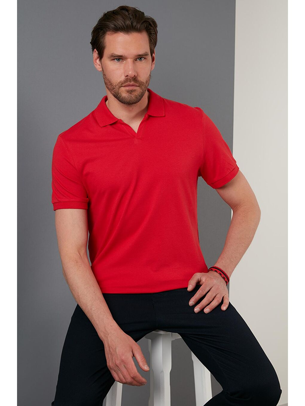 Buratti Kırmızı Slim Fit Pamuklu Polo T Shirt 5902141