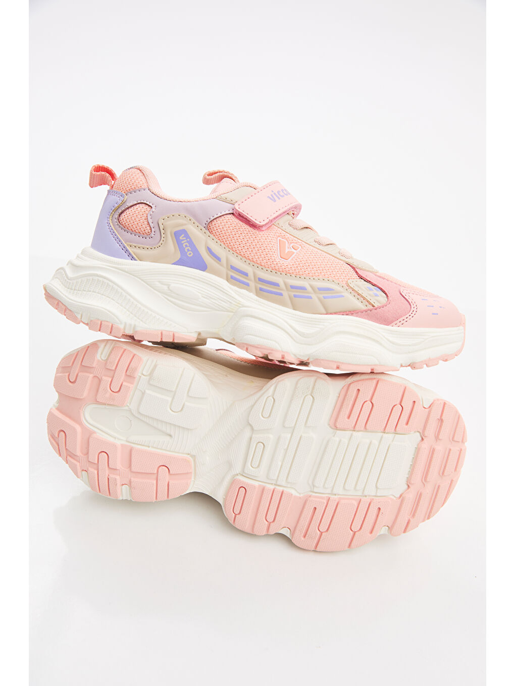 Pembe Tag Basic Kız Okul Öncesi Pudra Spor Ayakkabı-5