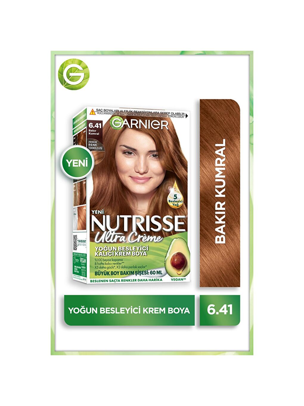 GARNIER Kahverengi Ultra Creme 6.41 Bakır Kumral