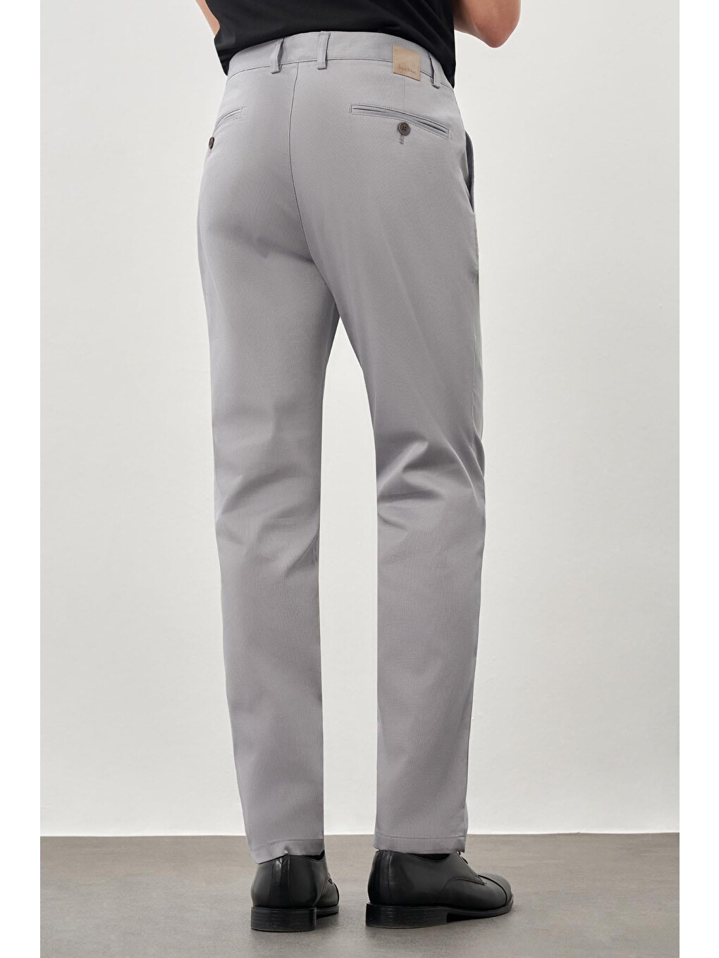 Gri Pamuklu Yandan Cepli Casual Comfort Fit Chino Pantolon 1003245169-3