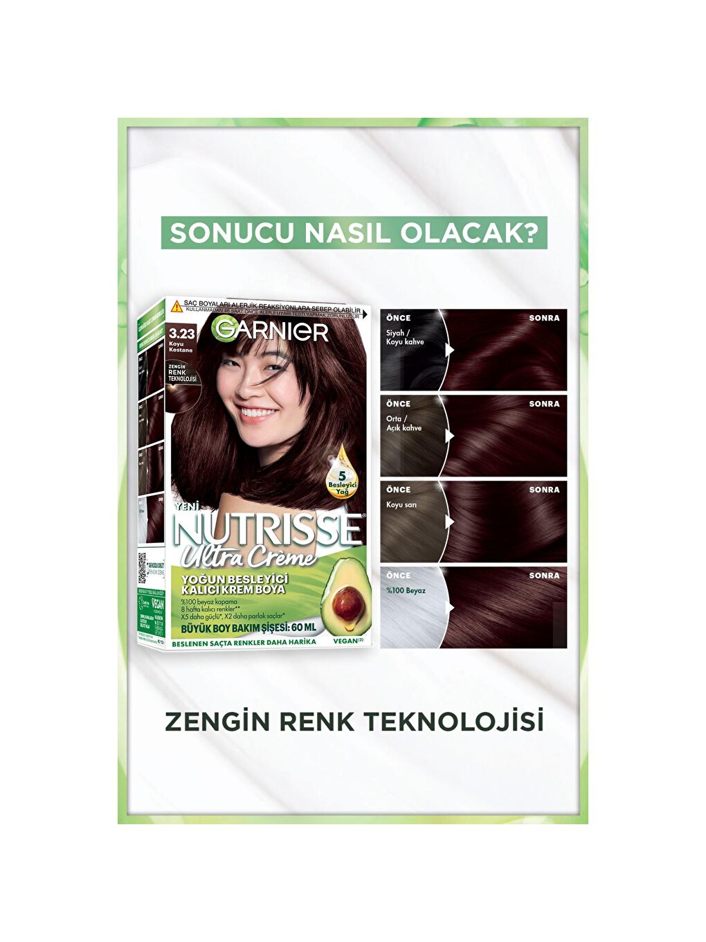 GARNIER Kestane UltraCreme 3.23 Koyu Kestane - 2