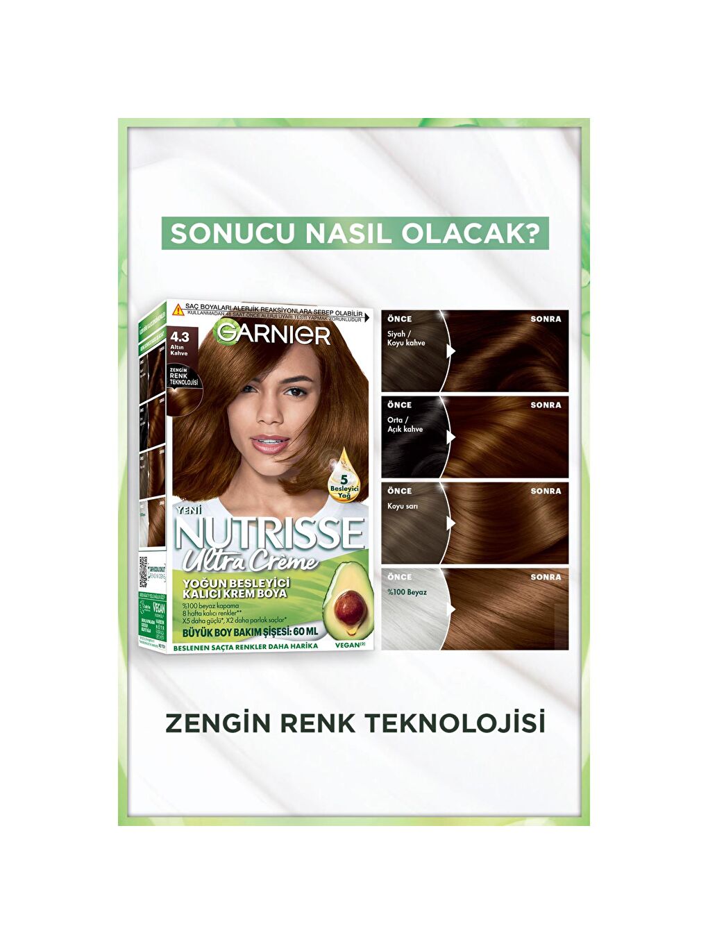 GARNIER Kahverengi Ultra Creme 4.3 Altın Kahve - 2