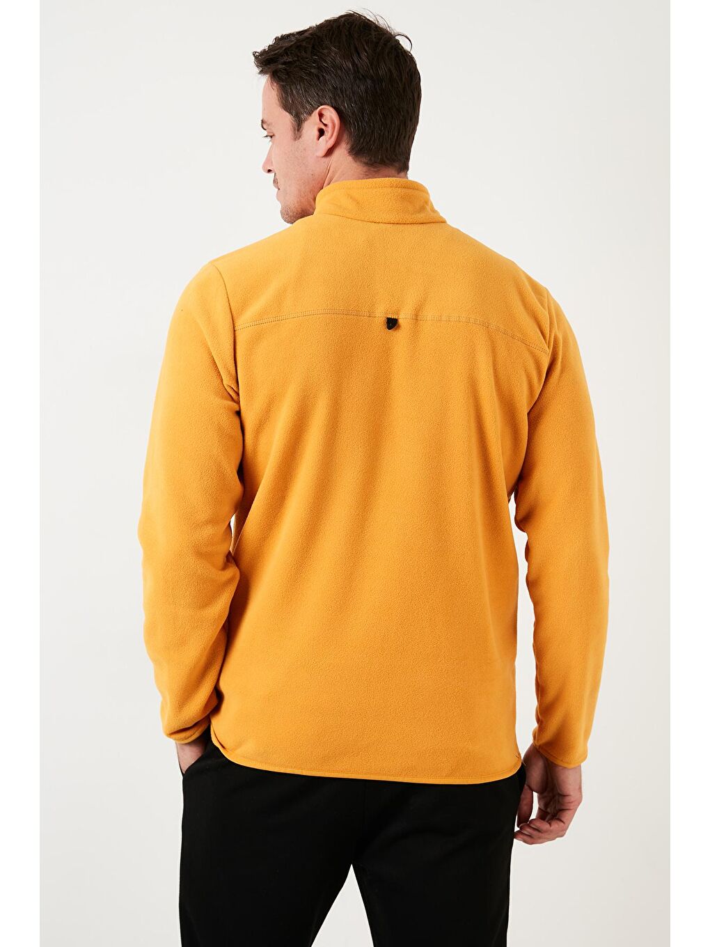 Buratti Hardal Sarı Regular Fit Anti-Pilling Bato Yaka Kışlık Şardonlu Erkek Polar Sweatshirt 5906001 - 5