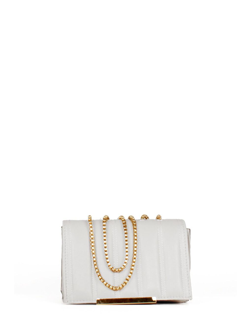 Gri Kadın Zincir Asklı El ve Omuz Çantası (10545)-1