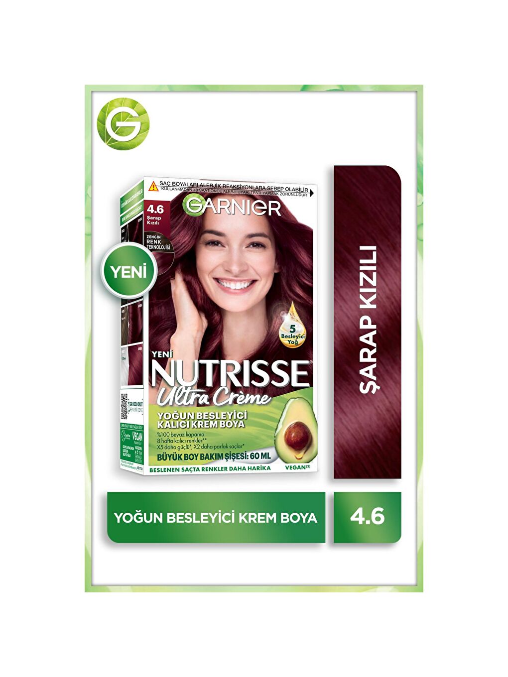 GARNIER Kızıl Kestane Ultra Creme 4.6 Şarap Kızılı