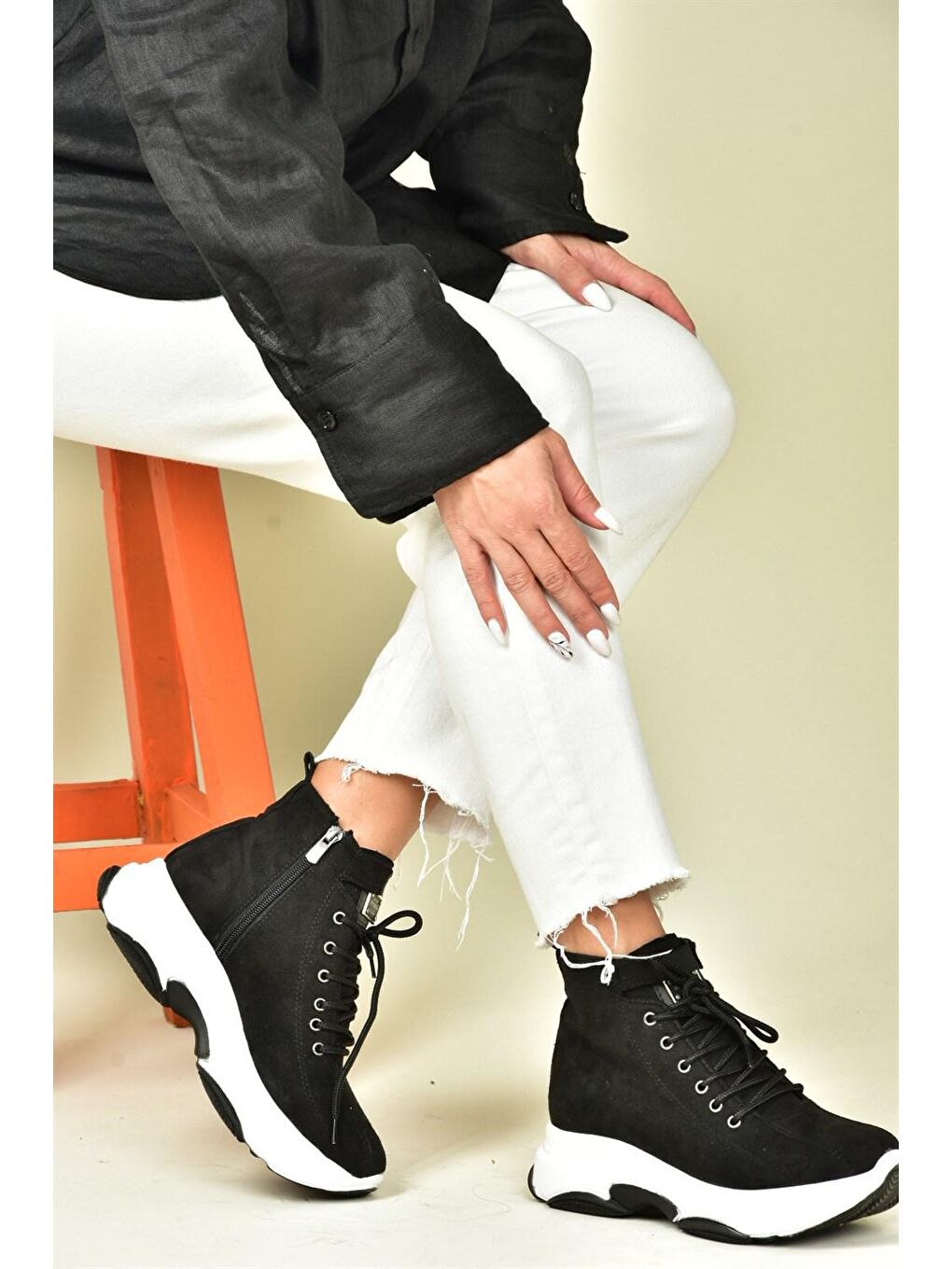 N239002302 Siyah Kadın Sneakers