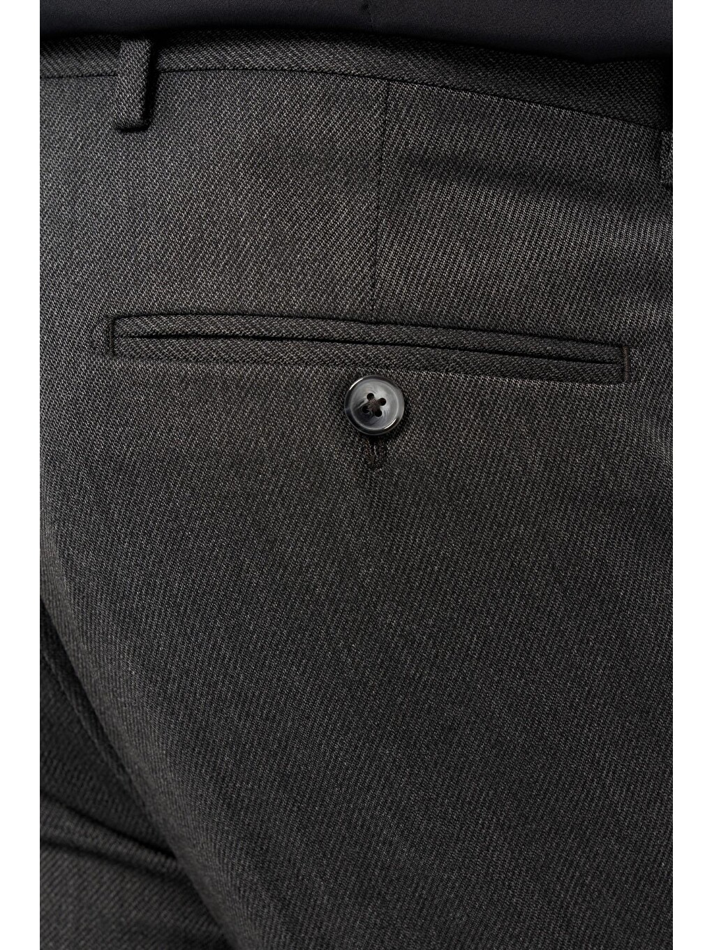 Antrasit Esnek Yandan Cepli Slim Fit Classic Erkek Pantolon 1003245209-4