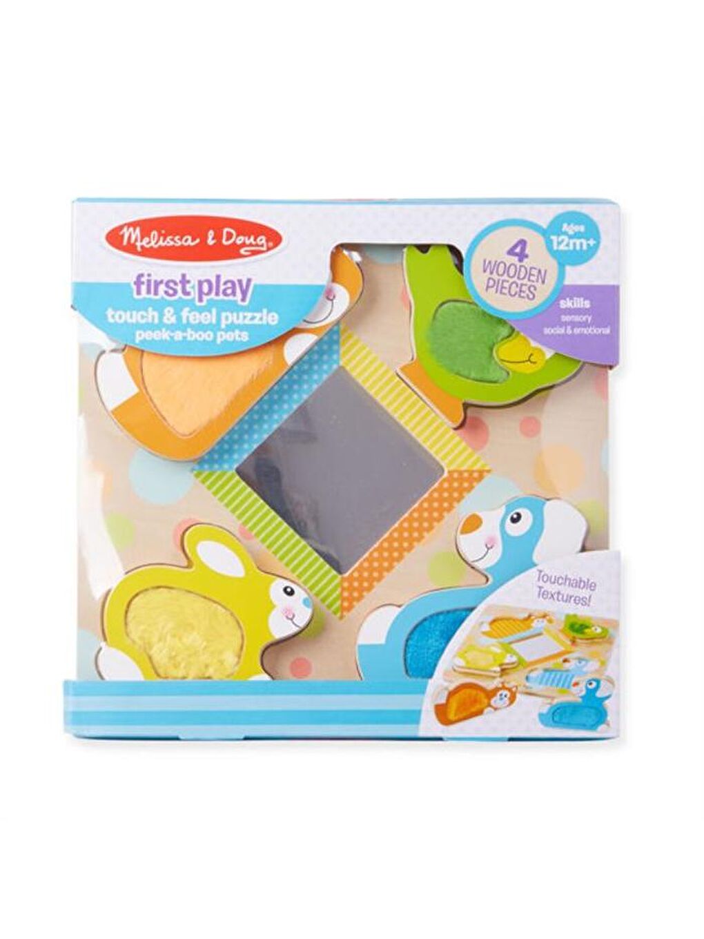 Melissa and Doug Karışık Dokun Hisset Yapboz - Evcil Hayvanları Bul