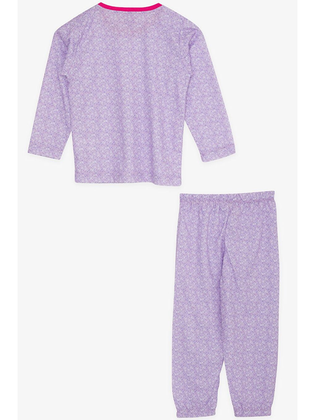 Mor Kız Çocuk Pijama Takımı Desenli Eflatun (4 Yaş)-1
