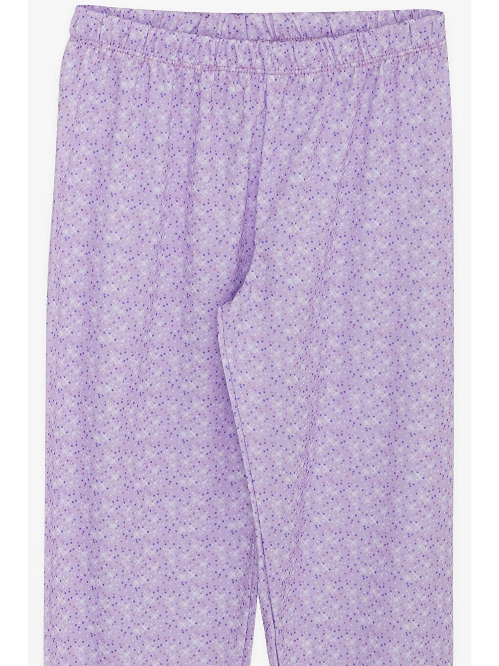Mor Kız Çocuk Pijama Takımı Desenli Eflatun (4 Yaş)-3