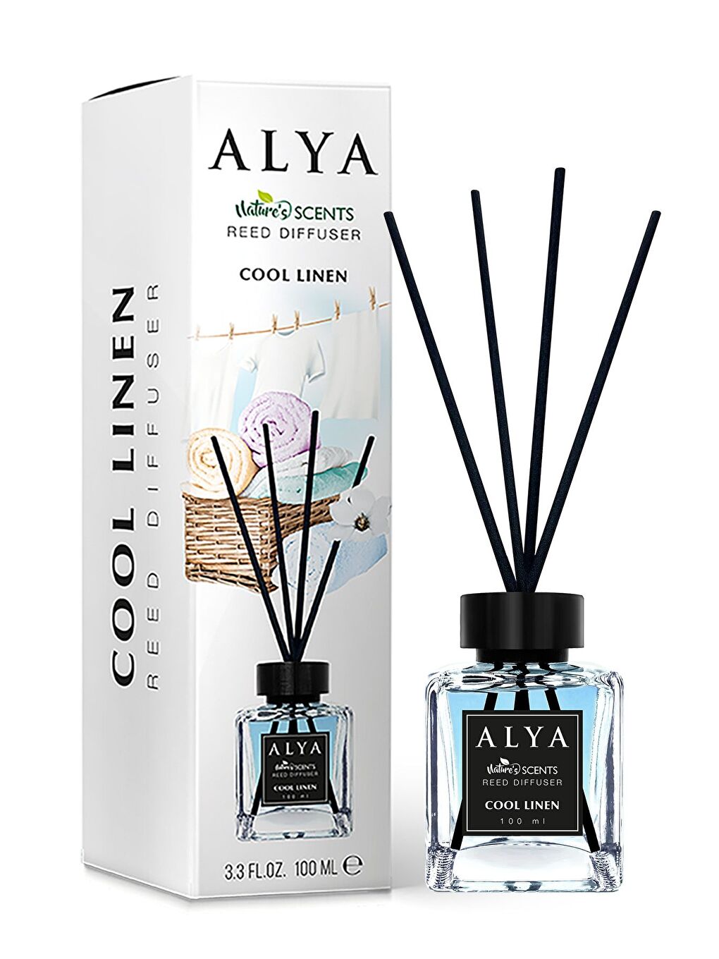 Karışık Nature's Scents Cool Linen Bambu Çubuklu Oda Kokusu-1