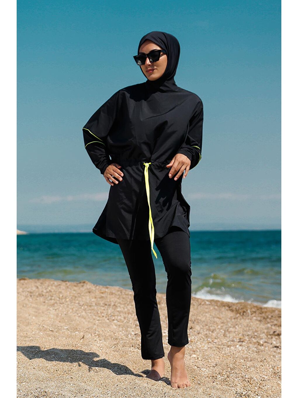 Siyah Tam Kapalı Tesettür Mayo M2272-4