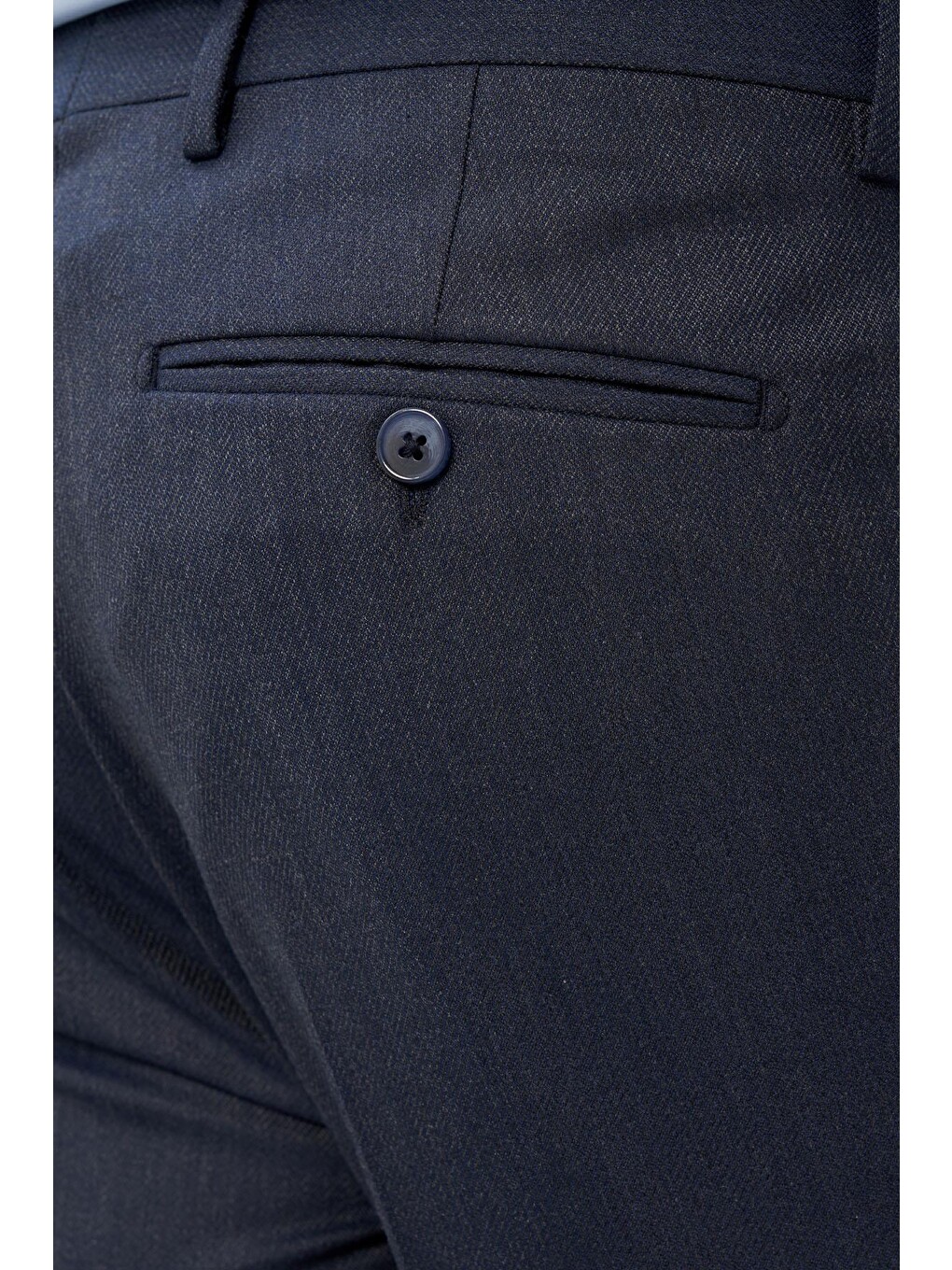 Lacivert Düz Gabardin Esnek Yan Cep Slim Fit Classic Erkek Pantolon 1003245209_202-4