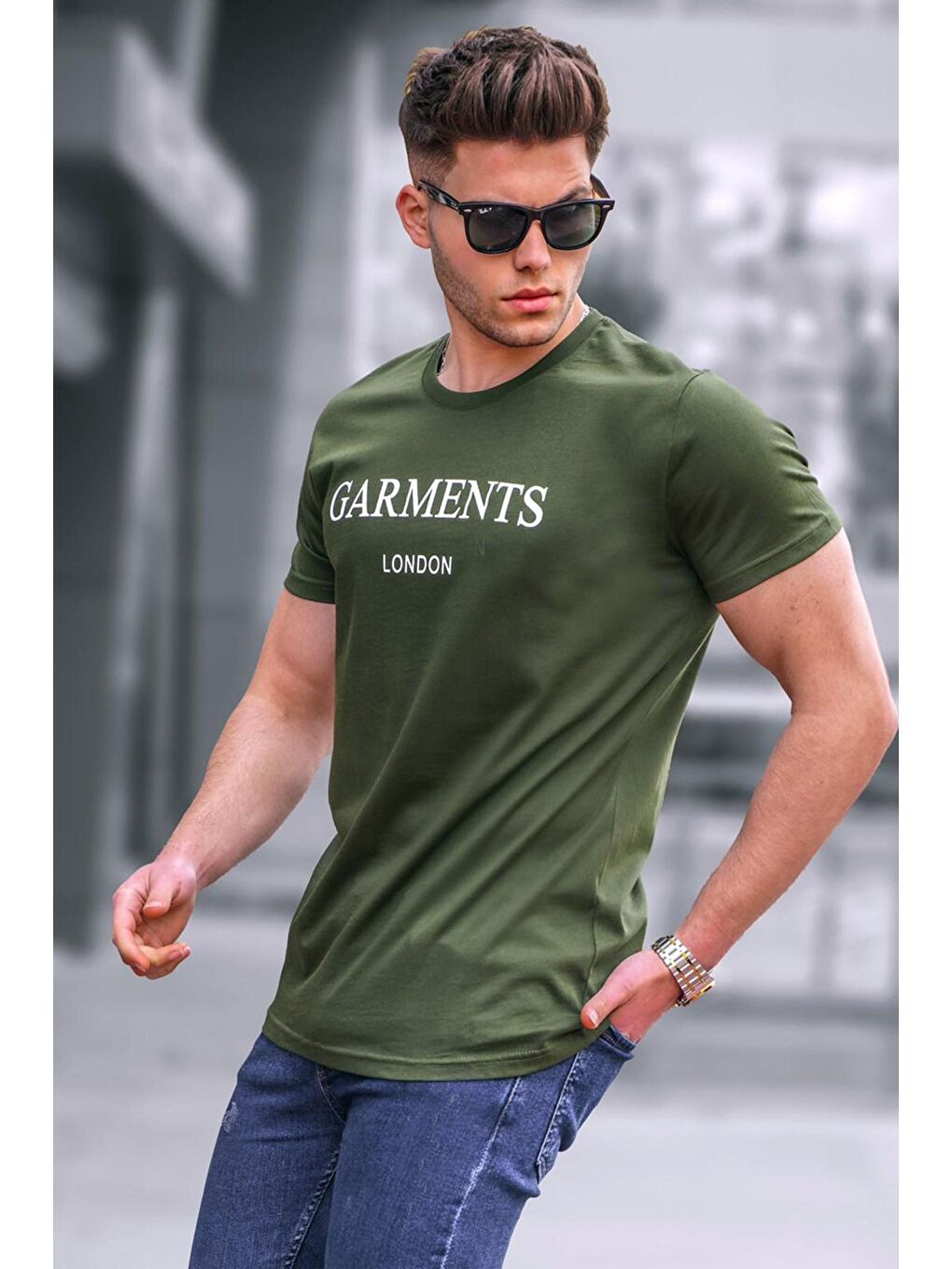 Haki Baskılı Tişört 4018