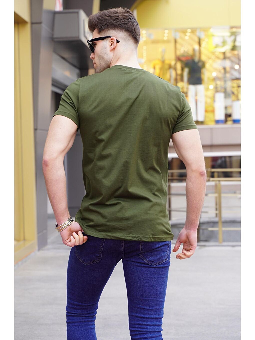 Haki Baskılı Tişört 4018-1